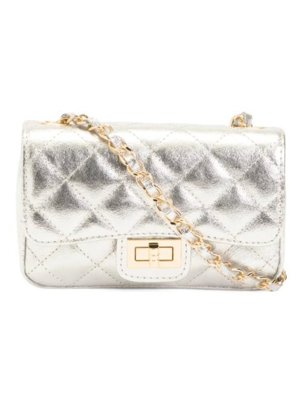 PERSAMAN NEW YORK Made In Italy Leather Quilted Crossbody